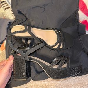 Black platform heels